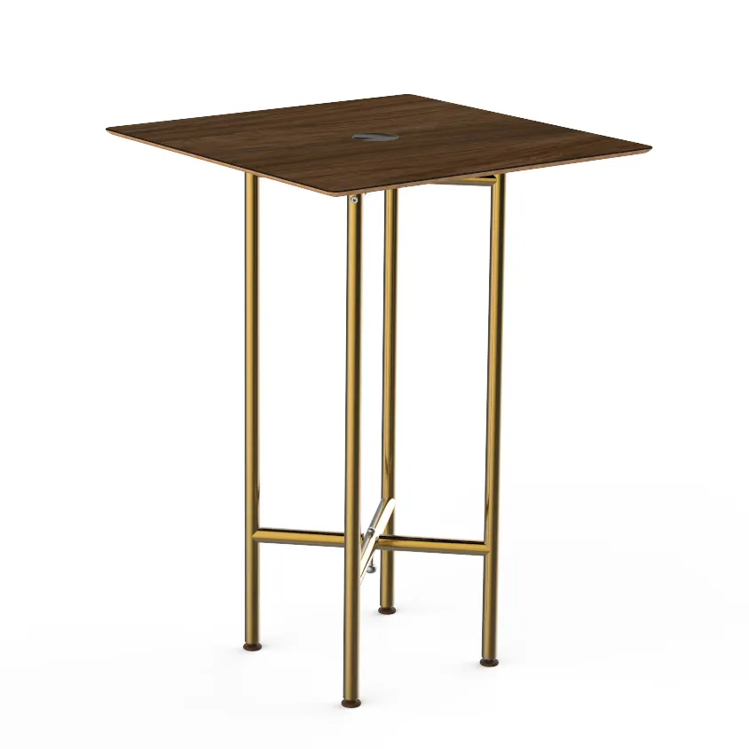 Steelite MGCCZS01WBXX Mogogo Buffet Solutions Clix Table, 30x30 Square, 42H, Bengali Mango Wood BHP Laminate Top