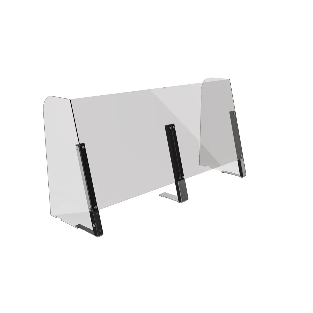 Steelite MGCDVO04CSAS Sneeze Guard – 70" x 35½" DW 6" Opening, Acrylic, Steel, Side Service, 4‑Legs