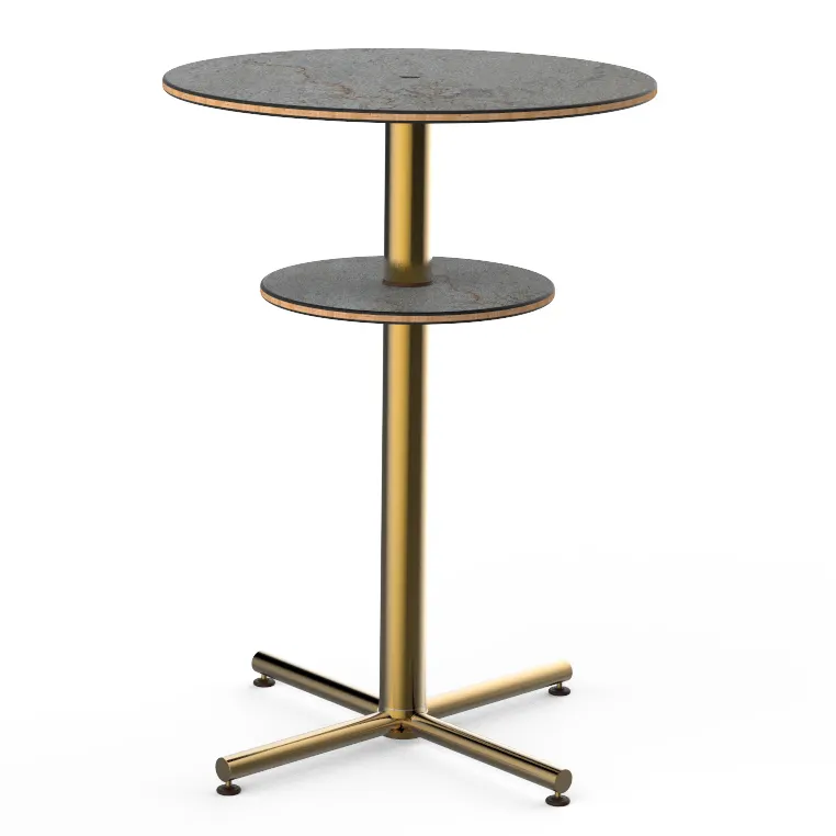 Steelite MGCP MGCPBR02GBCPBR02 Bar Height Table, Round, 30in Diameter, Grey Slate Finish, 42.5in Height