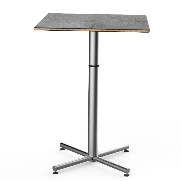 Steelite MGCPBS01GSXX 30x30 42H Square Grey Slate BHP Laminate Bamboo Core Bar Table