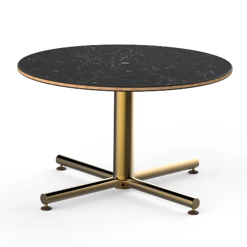 Steelite MGCPFR01MBXX Mogogo Buffet Solutions Polo Coffee Table, 30" dia. x 18"H, Nero Marquina Marble BHP Laminate Top