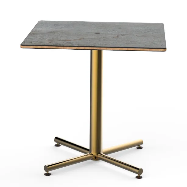 Steelite MGCPRS01 MGCPRS01 30'' x 30'' Square Dining Table Set with 4 Legs and Grey Finish