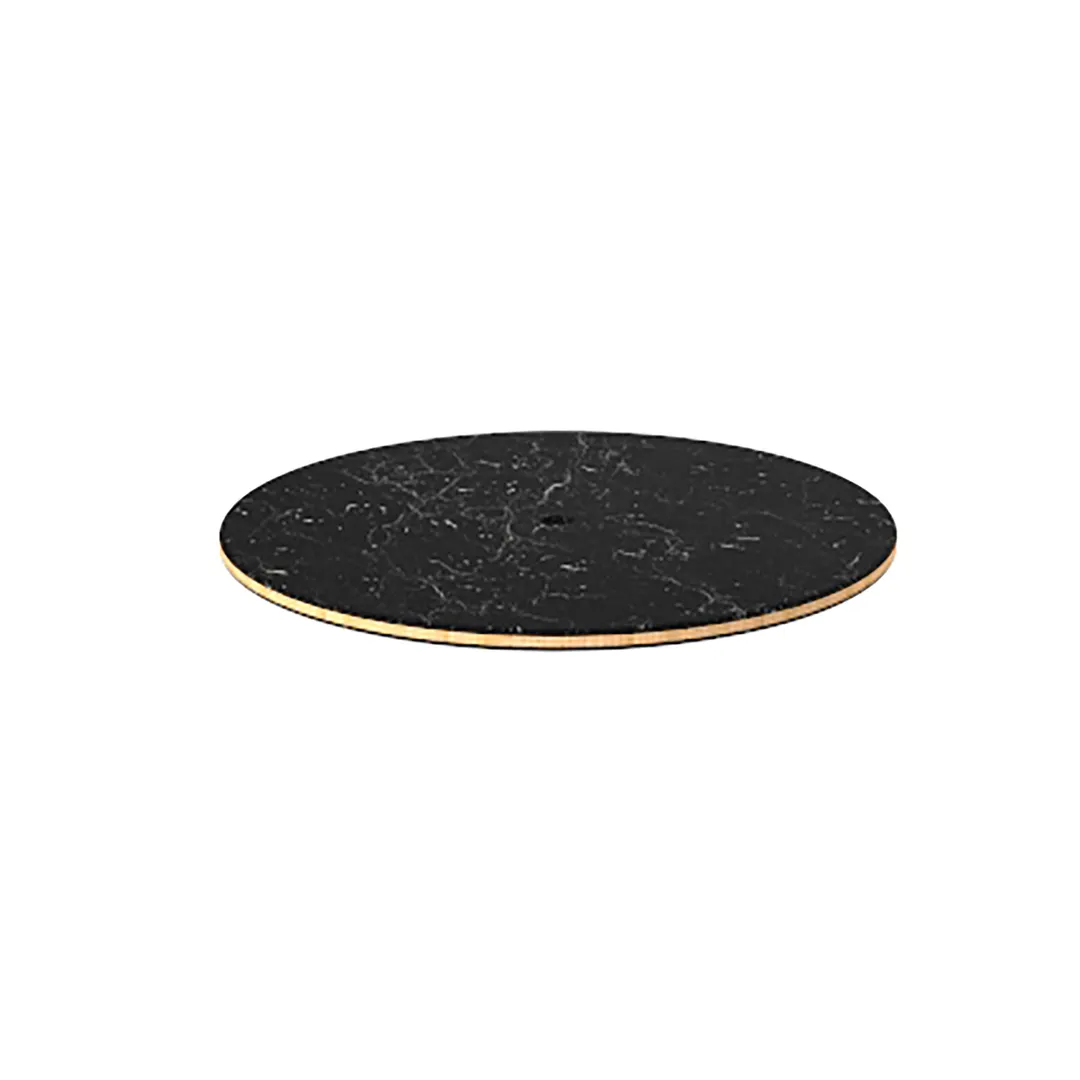 Steelite MGSCRTHB0201 Mogogo Buffet Solutions Polo Table Top, 24" dia., round, Nero Marquina marble BHP high pressure laminate