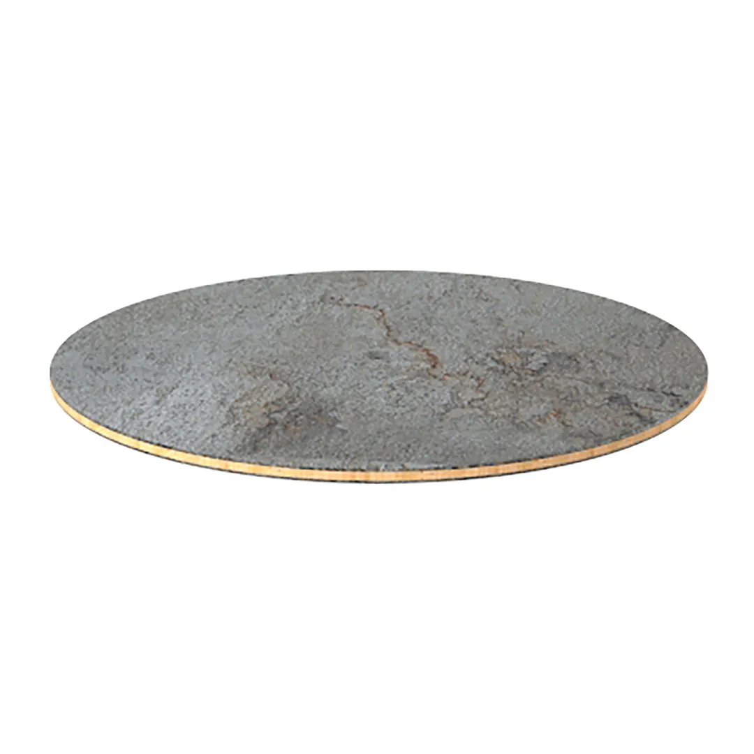 Steelite MGSCRTHG0101 Mogogo Buffet Solutions Polo Round Table Top, 30" dia., Grey Slate BHP Laminate with Bamboo Core