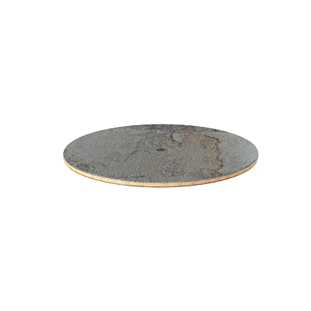 Steelite MGSCRTHG0201 Round Grey Slate BHP Laminate Table Top, 24" dia., Bamboo Core