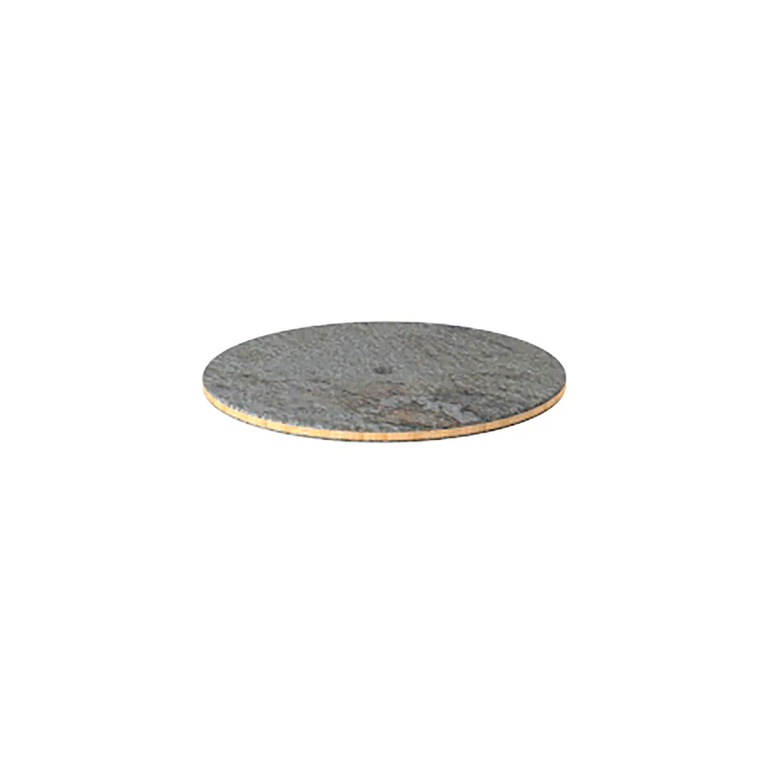 Steelite MGSCRTHG0301 Round Grey Slate BHP Laminate Table Top, 18" dia., Bamboo Core