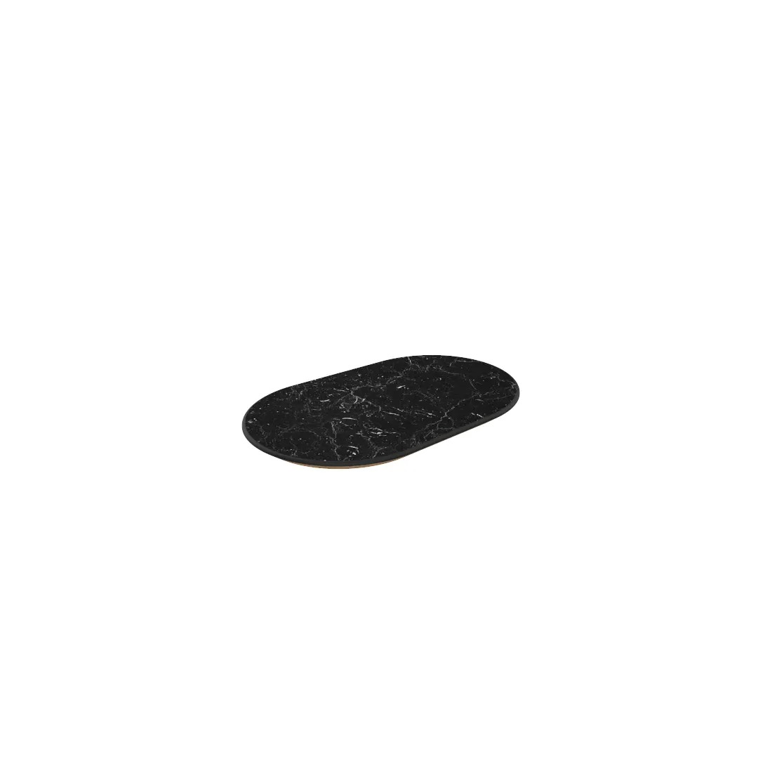 Steelite MGSGRBHB010GRB Black Granite Restaurant Table Top, 120V, Wood, Unique Shape,  Steelite