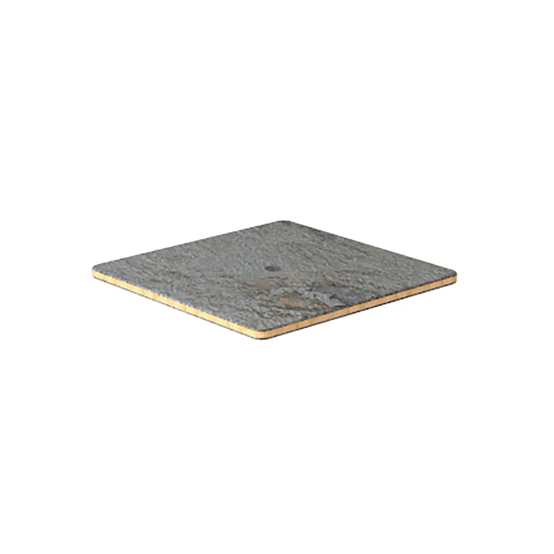 Steelite MGSPOLHG0201 Square Buffet Table Top, 18x18, Grey Slate BHP Laminate, Bamboo Core