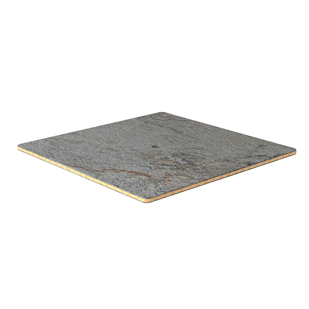 Steelite MGSPOLHG0401 Square Restaurant Table Top, 30"x30", Grey Slate BHP Laminate, Bamboo Core
