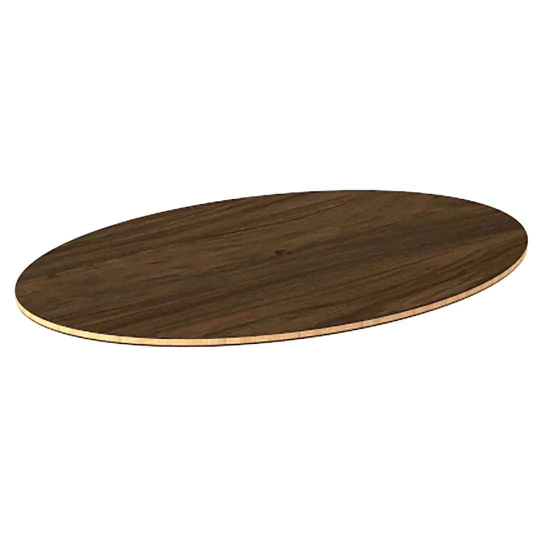 Steelite MGSPOLHW0101 Oval Bengali Mango Wood Table Top, 42.5x30 inches, BHP High Pressure Laminate