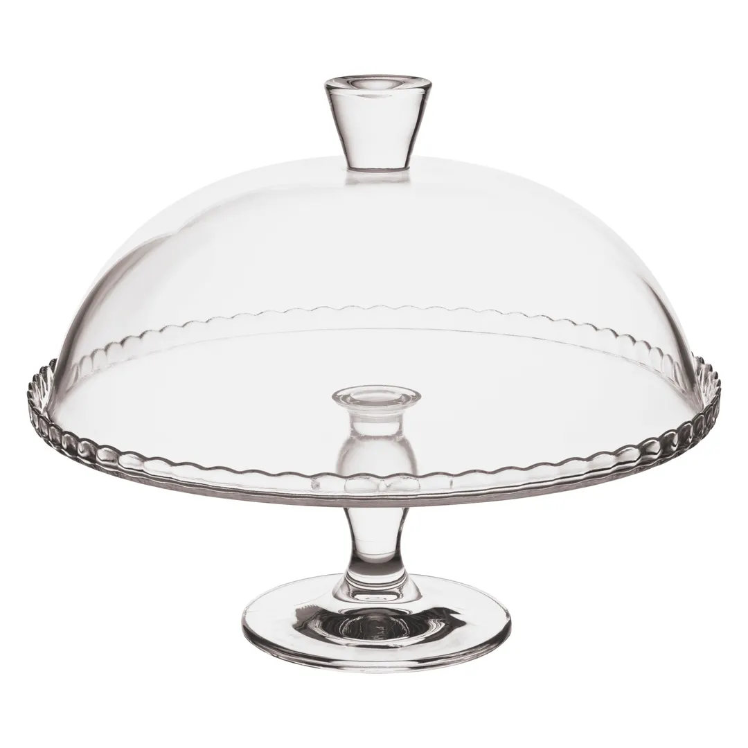 Steelite P95200 Cake Stand - 12.75"×10.25" Glass 10-12" H 12-13" Ø Pasabahce Dishwasher‑Safe - 2/Case