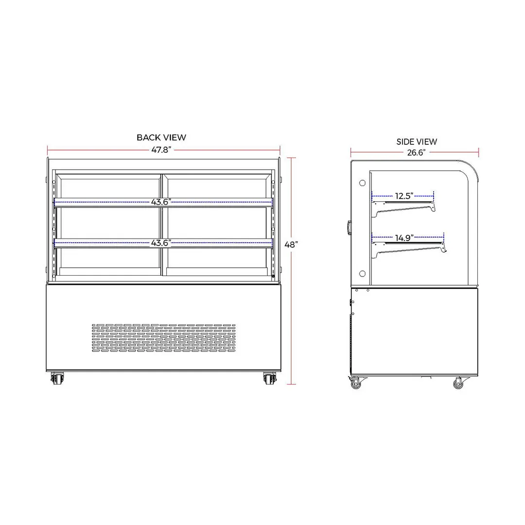 Marchia MB48-B 48" Refrigerated Bakery Display Case