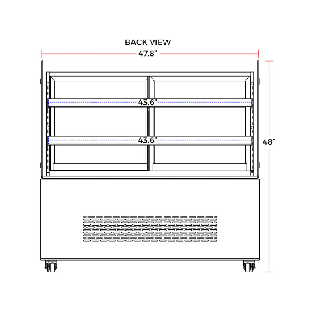 Marchia MB48-W 47" Bakery Display – 14.1 cu ft, Glass, 36.6‑47.4°F, R290, Sliding Doors, Shelves