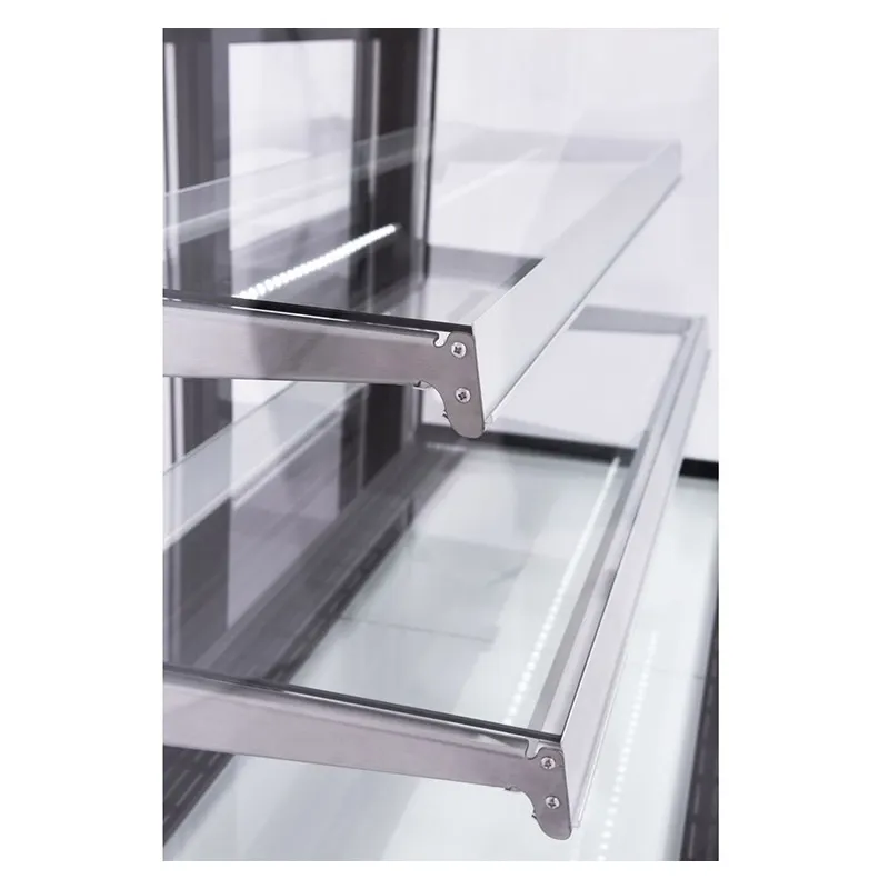 Marchia MB72 72" Bakery Display Case, 21.2 cu ft, Silver Base, Front, Bottom‑Mounted, LED, 440W