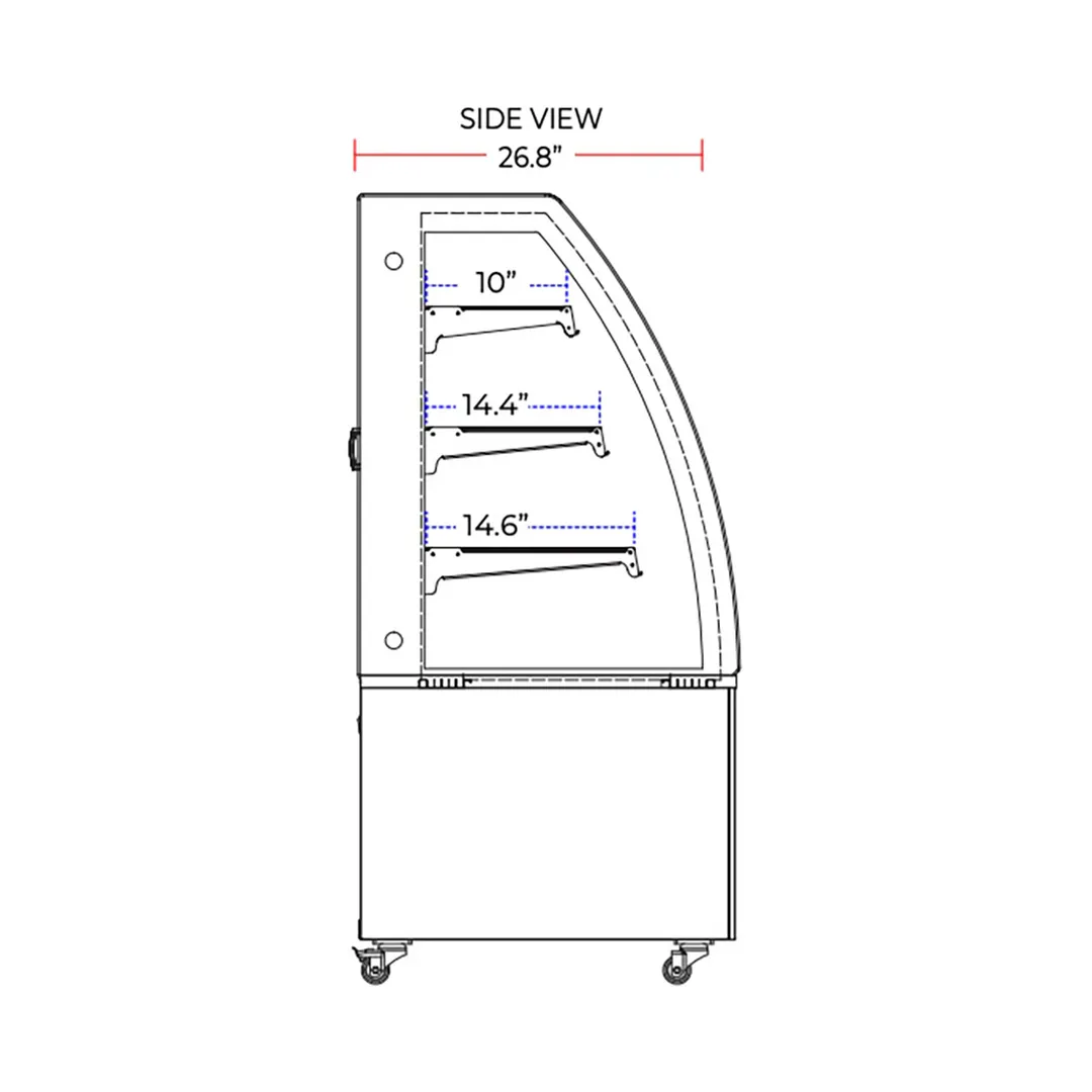 Marchia MBT36 36" Refrigerated Bakery Display Case