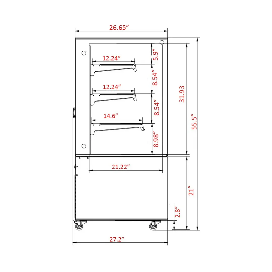 Marchia MBT48-ST 48" Refrigerated Bakery Display Case