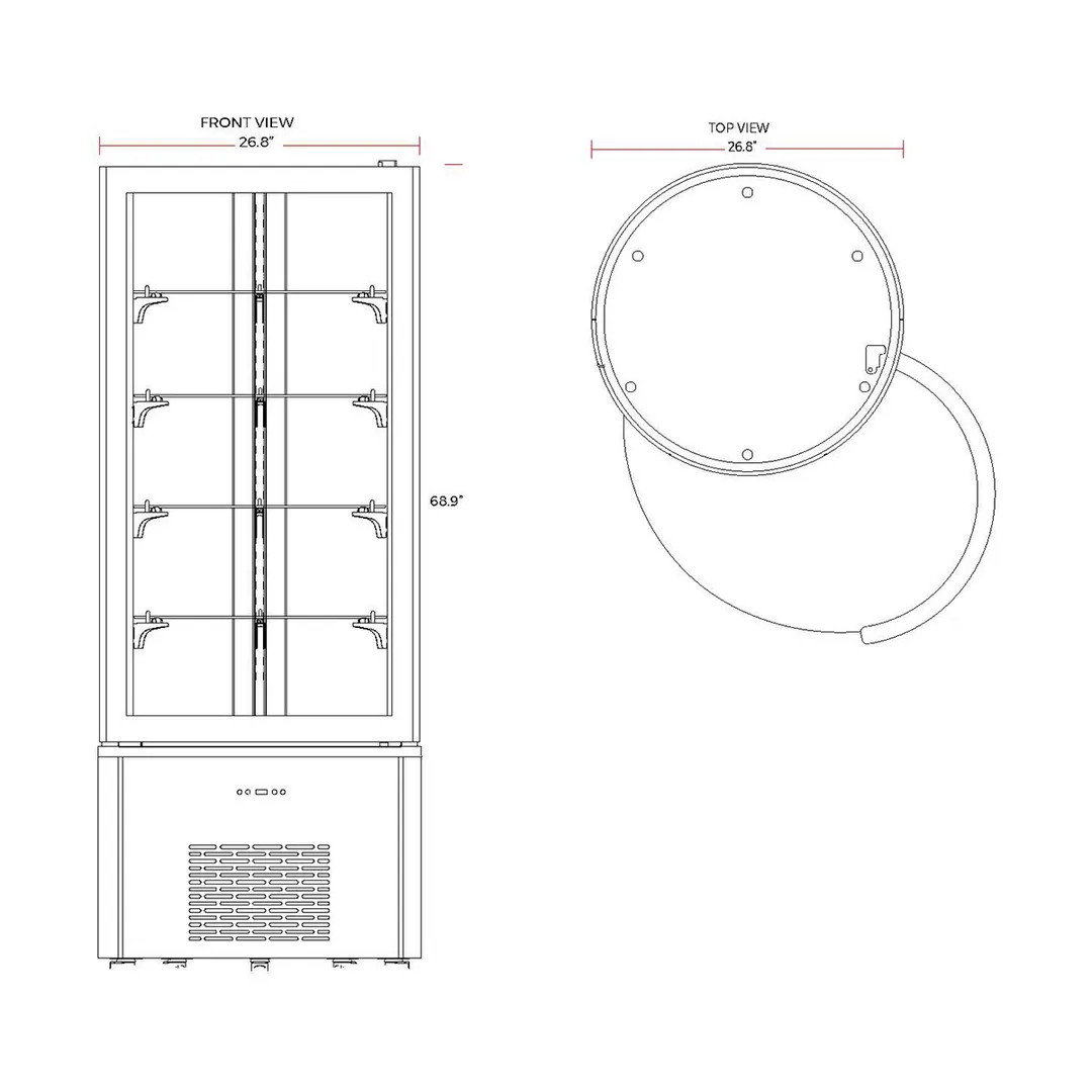 Marchia MVSR400 27" Refrigerated Bakery Display Case