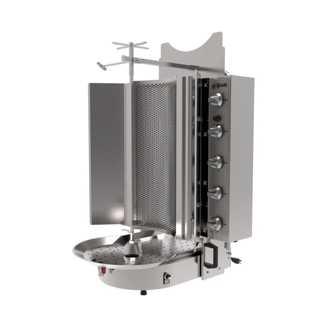 Inoksan PDG500N Gas Doner Kebab Machine / Vertical Broiler w/ Wire Mesh, 165-198 Lbs, 78.000 BTU