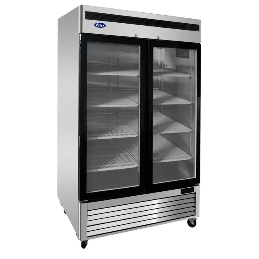 Atosa USA MCF8703ES Merchandiser Freezer, 2‑Section, 44.8 cu ft, 543/8"W x 83-1/8"H, Stainless Steel