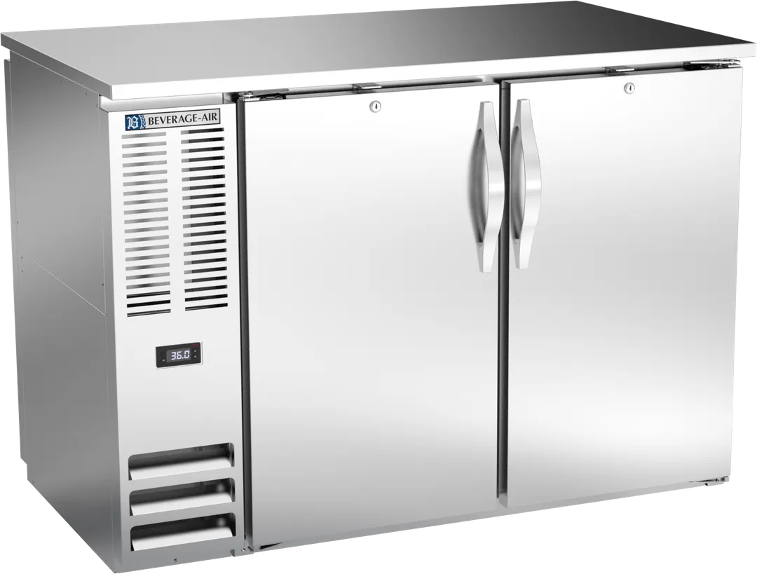 Beverage Air BBN48HC-F-PT-S Pass‑Thru Cooler,48"Wx30‑1/8"Dx34"H,12.56 cu ft,4SS Doors,R290,115V1/3HP