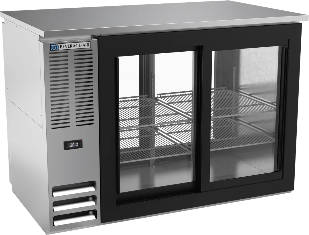 Beverage Air BBN48HC-GS-PT-S Bar Cooler 48"×27‑7/8"×34" 12.56 cu ft 4‑Glass Doors R290 115V 1/4 HP