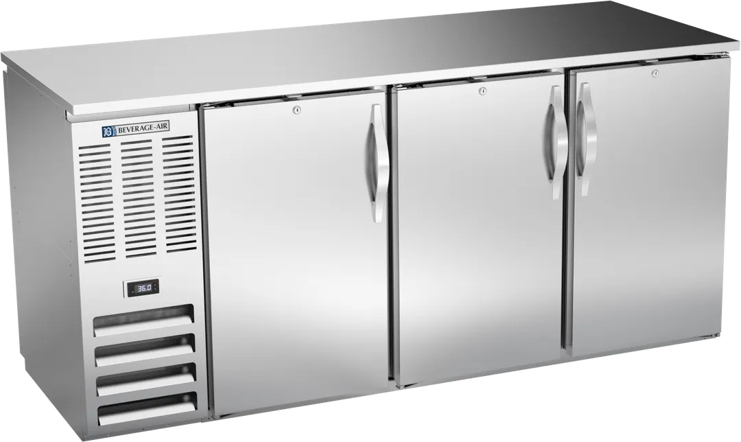 Beverage Air BBN72HC-PT-S Pass-Thru, 72" x 30-1/8" x 34" (19.6 cu ft), 6 Doors, Stainless, R290