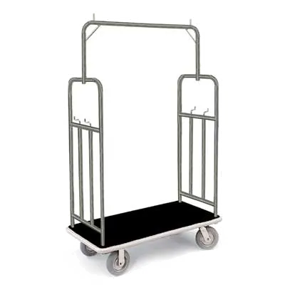 Forbes Industries 2499-DT Specialty Luggage Cart w/ Carpeted Deck, (4) Utility Hooks