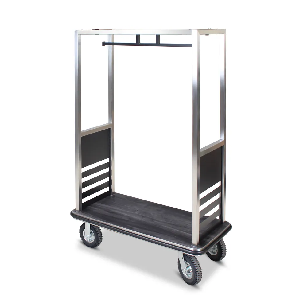 Forbes Industries 2506-SS Deluxe Luggage Cart, Brushed Stainless Steel