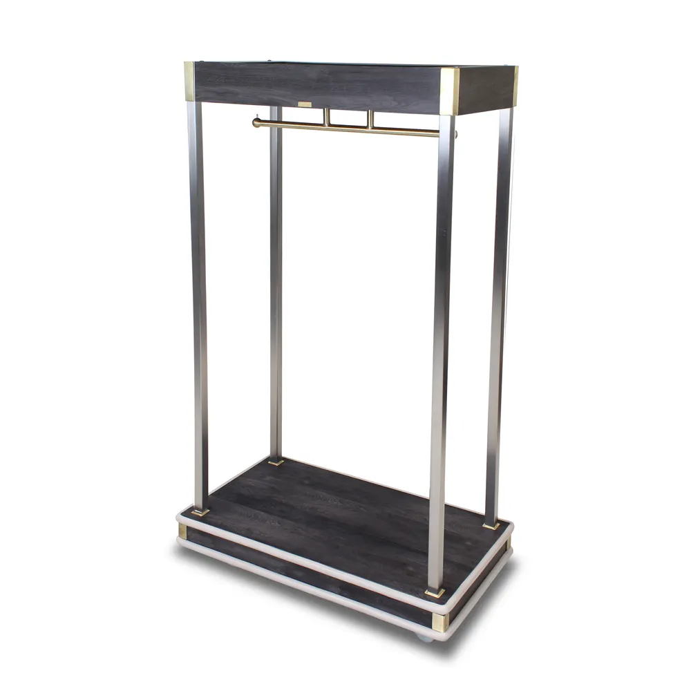 Forbes Industries 2508 Deluxe Luggage Cart, Brushed Stainless Steel