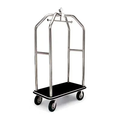 Forbes Industries 2510 Specialty Luggage Cart w/ (2) Push Bars and Carpeted Deck