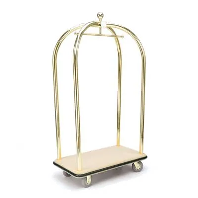 Forbes Industries 2520-DT Birdcage Luggage Cart w/ Carpeted Deck, Full Wrap-Around Bumper