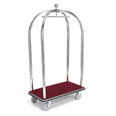 Forbes Industries 2522-SS Birdcage Luggage Cart w/ Carpeted Deck
