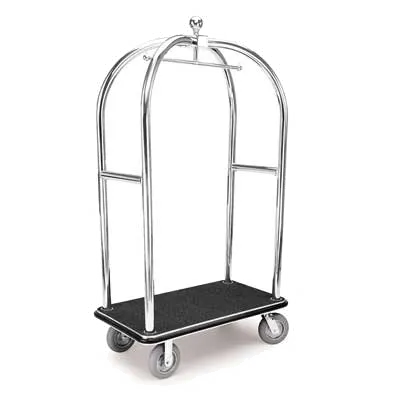 Forbes Industries 2526 Birdcage Luggage Cart w/ (2) Push Bars and  Carpeted Deck