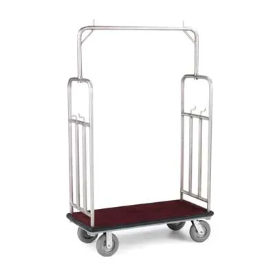 Forbes Industries 2549-DT Specialty Luggage Cart w/ Carpeted Deck, (4) Utility Hooks