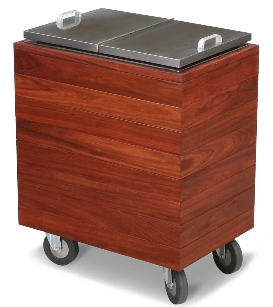 Forbes Industries 4426 Ice Restocking Cart w/ Insulated Ice Bin, Drain, Indoor/Outdoor