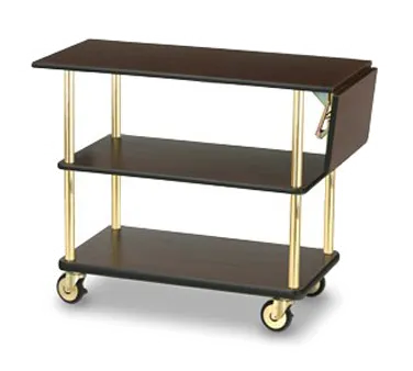 Forbes Industries 4541 Standard Service Cart w/ (3) Laminated Shelves, (1) Drop Leaf