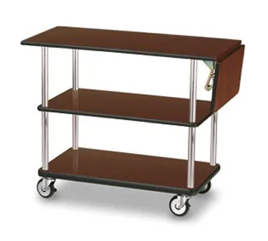Forbes Industries 4542 Standard Service Cart w/ (3) Laminated Shelves, (1) Drop Leaf