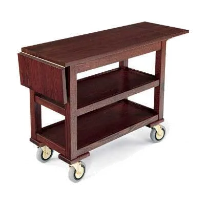 Forbes Industries 5529 Open Service Cart w/ (3) Wood Veneer Shelves, (2) Drop Leaves