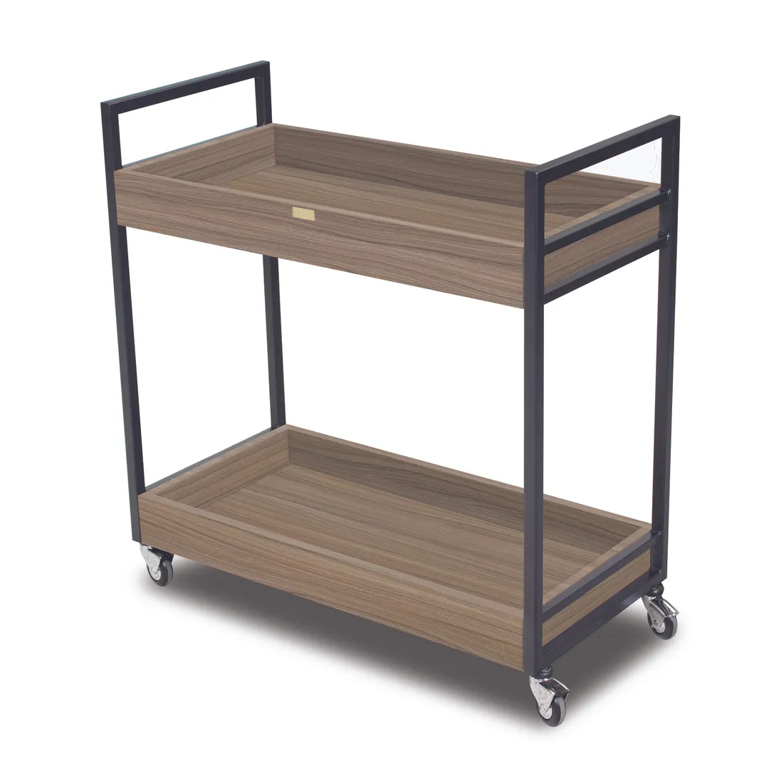 Forbes Industries 5532 Standard Service Cart w/ Finished in HPL, 4-Sided Top and Bottom Shelves