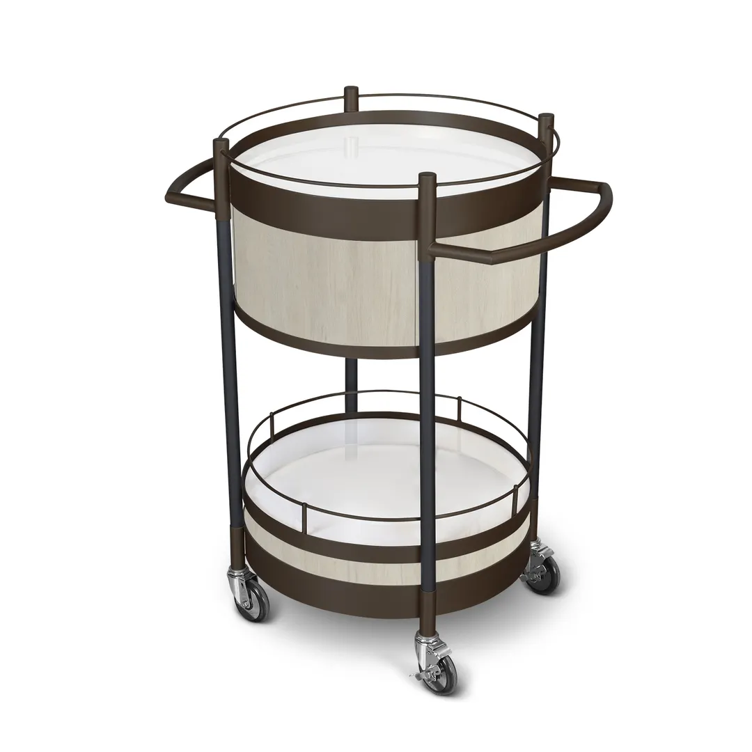 Forbes Industries 5539 Traditional Service Cart w/ (3) Shelves and Drop Leaf