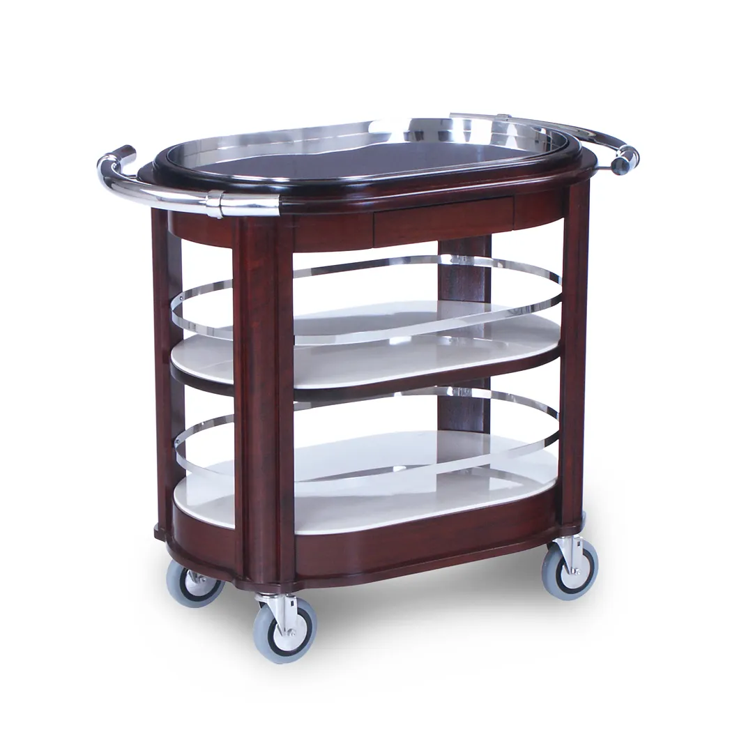 Forbes Industries 5565 Service Cart w/ (1) Shelf and Drop Leaf, Avonite Top