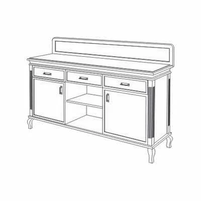 Forbes Industries 5989 Waiter's Station w/ (3) Drawers, (2) Doors, Wood Veneer
