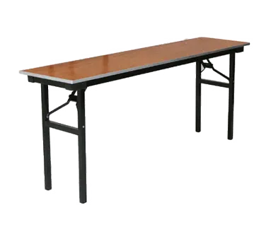 Forbes Industries 600-2472A 600 Series Training Folding Table, Rectangular, 24" x 72" x 30"H, Plywood Top w/ Walnut Stain & UV Polycoat