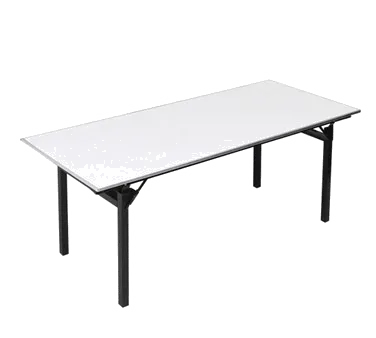 Forbes Industries 600-3096A-PAD 600 Series Banquet Folding Table, Rectangular 30" x 96" x 30"H, 5/8" Plywood Top with White Padded Vinyl