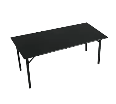 Forbes Industries 600-3096B-### 600 Series Folding Table, Rectangular, 30" x 96", Laminate Surface, Plywood Core, Black Vinyl Edge