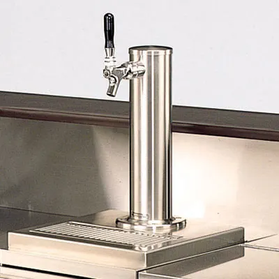 Forbes Industries 6117 Draft Beer Tower, 12" Chrome Column, Air‑Cooled, Coil, Ice Bin, 1‑3 Taps