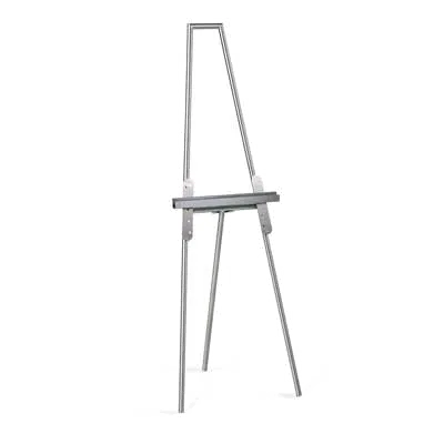 Forbes Industries 6812 - A-Frame Sign Easel, 24" W x 20" D x 66-1/2" H, Stainless Brushed, Mitered
