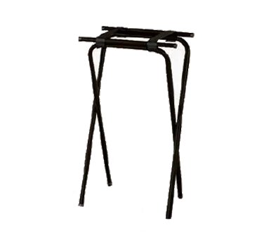 Forbes Industries 6850-EN Tray Stand – Steel, Black Frame & Black Polypropylene Straps, Black Finish, Waitstaff Service
