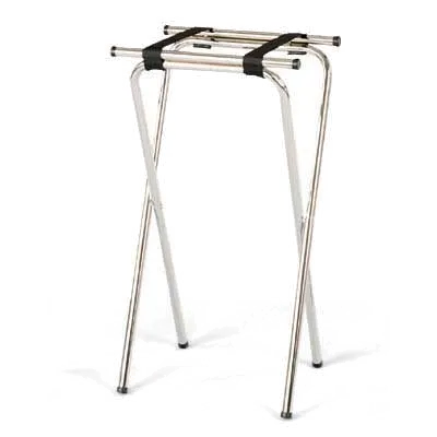 Forbes Industries 6850-SH Tray Stand – Steel, Silver Frame, Black Poly Straps, 12‑Inch Height, Durable Service Holder