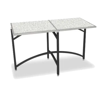 Forbes Industries 7040T-48 EcoFlex Elite Trend Series Folding Table, 30" x 60" x 48", Textured Black, Plastic Laminated Top